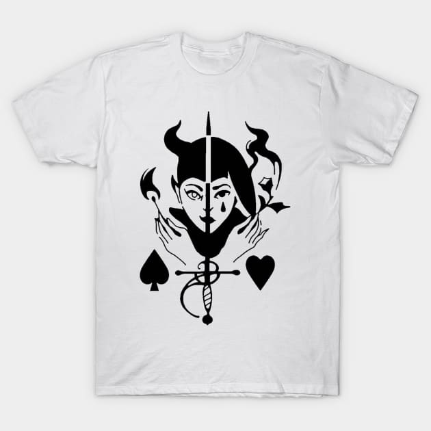 witch girl sticker T-Shirt by unremarkable